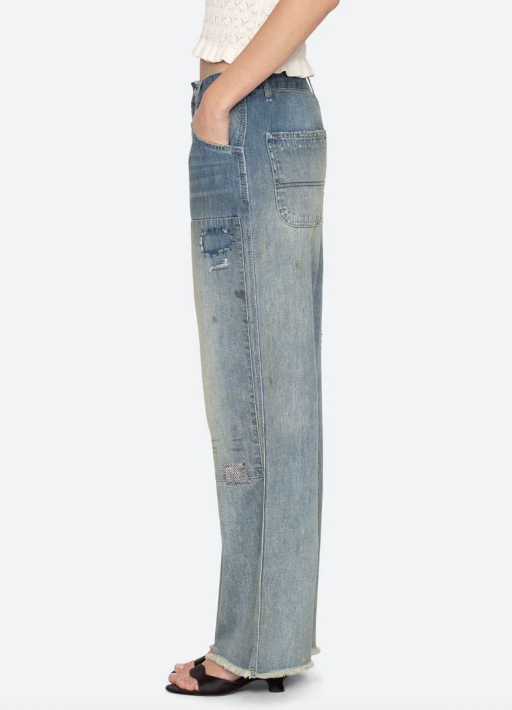 Sea-NY Claira Mended Jeans