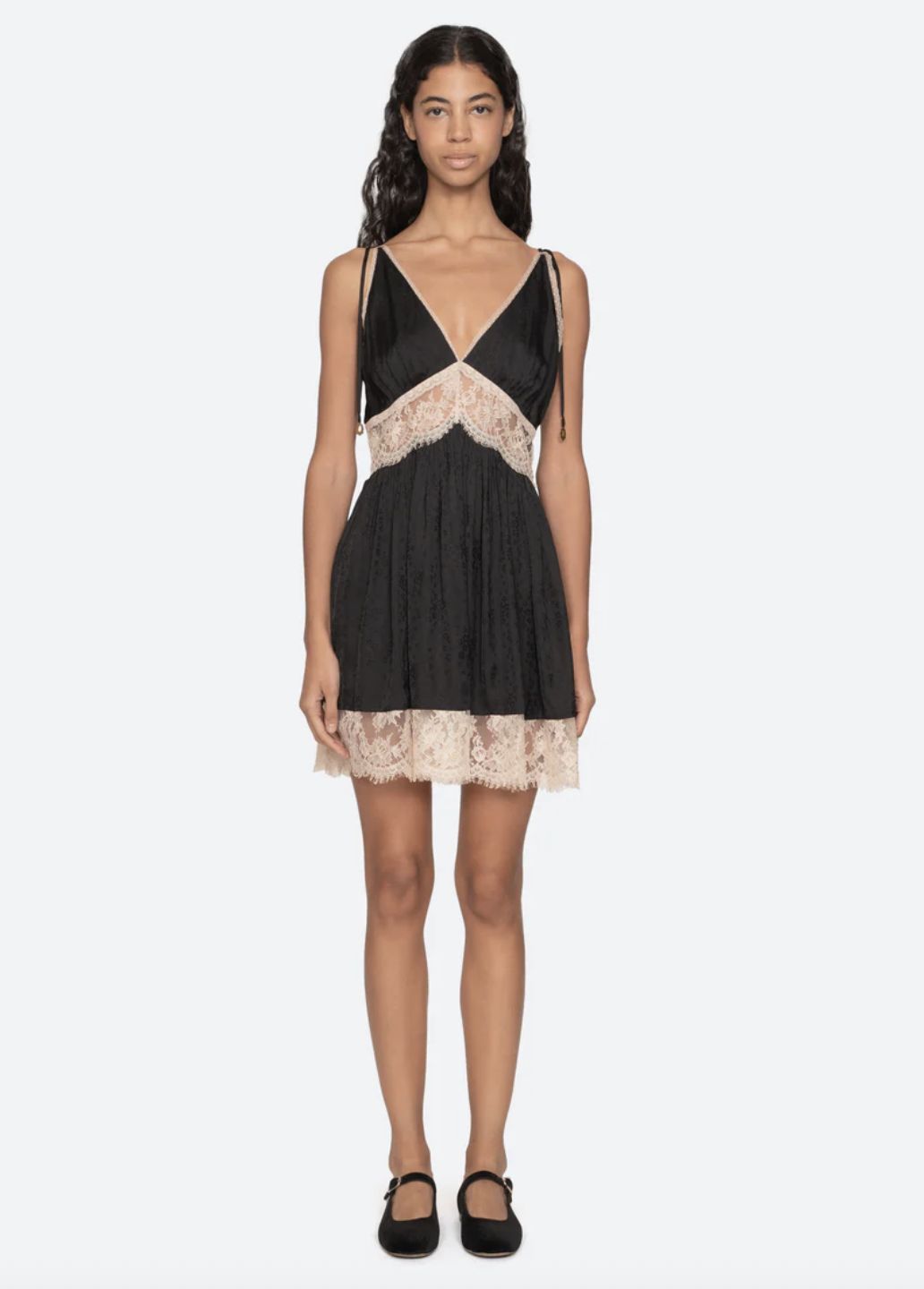 Sea-NY Ethel Solid Mini Dress