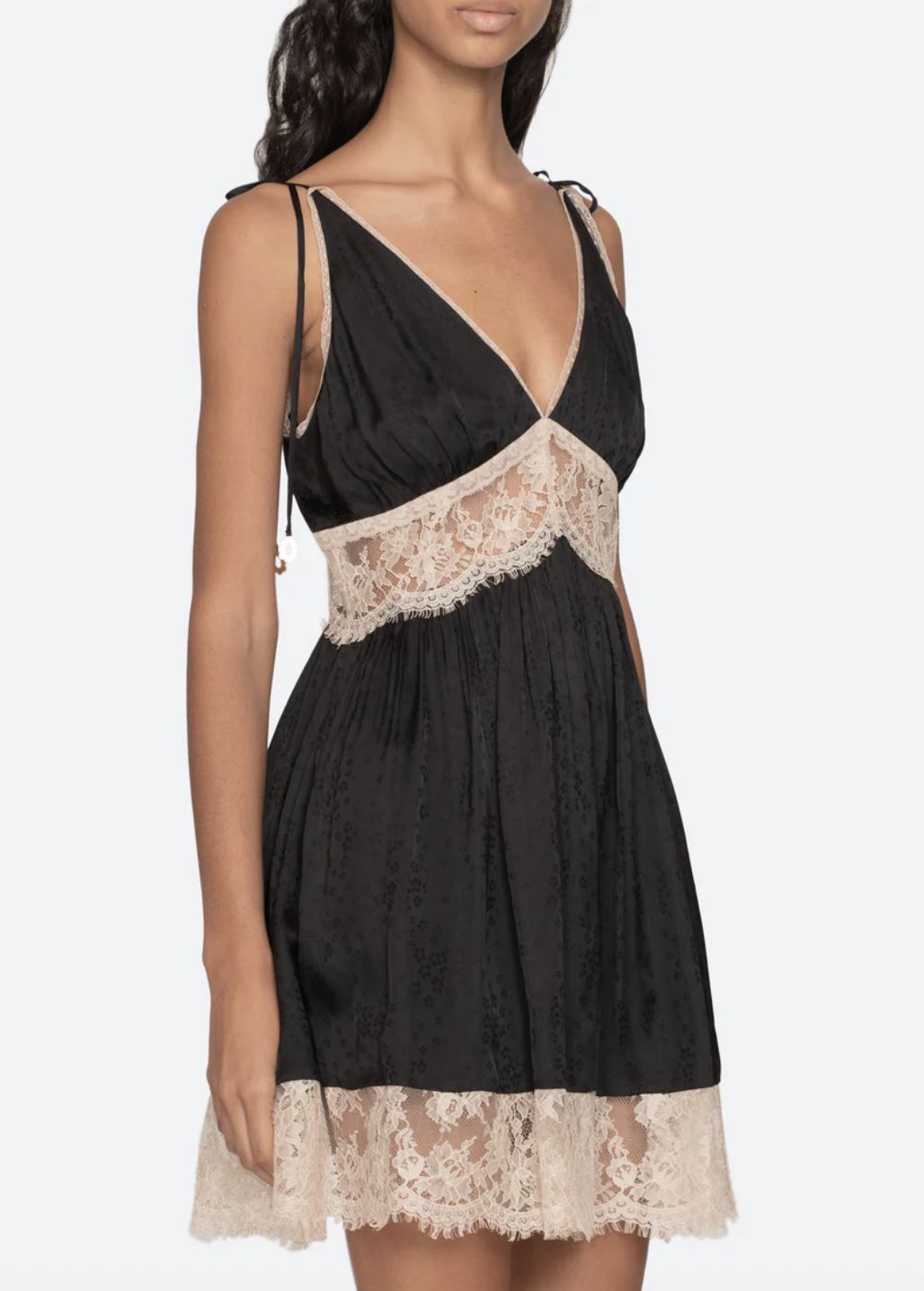 Sea-NY Ethel Solid Mini Dress