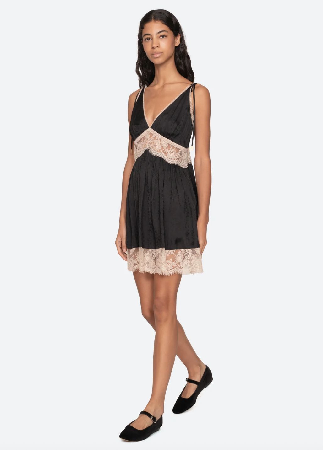 Sea-NY Ethel Solid Mini Dress