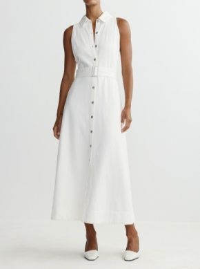 DL1961 Helena Midi Dress, Color: White, Size: XS