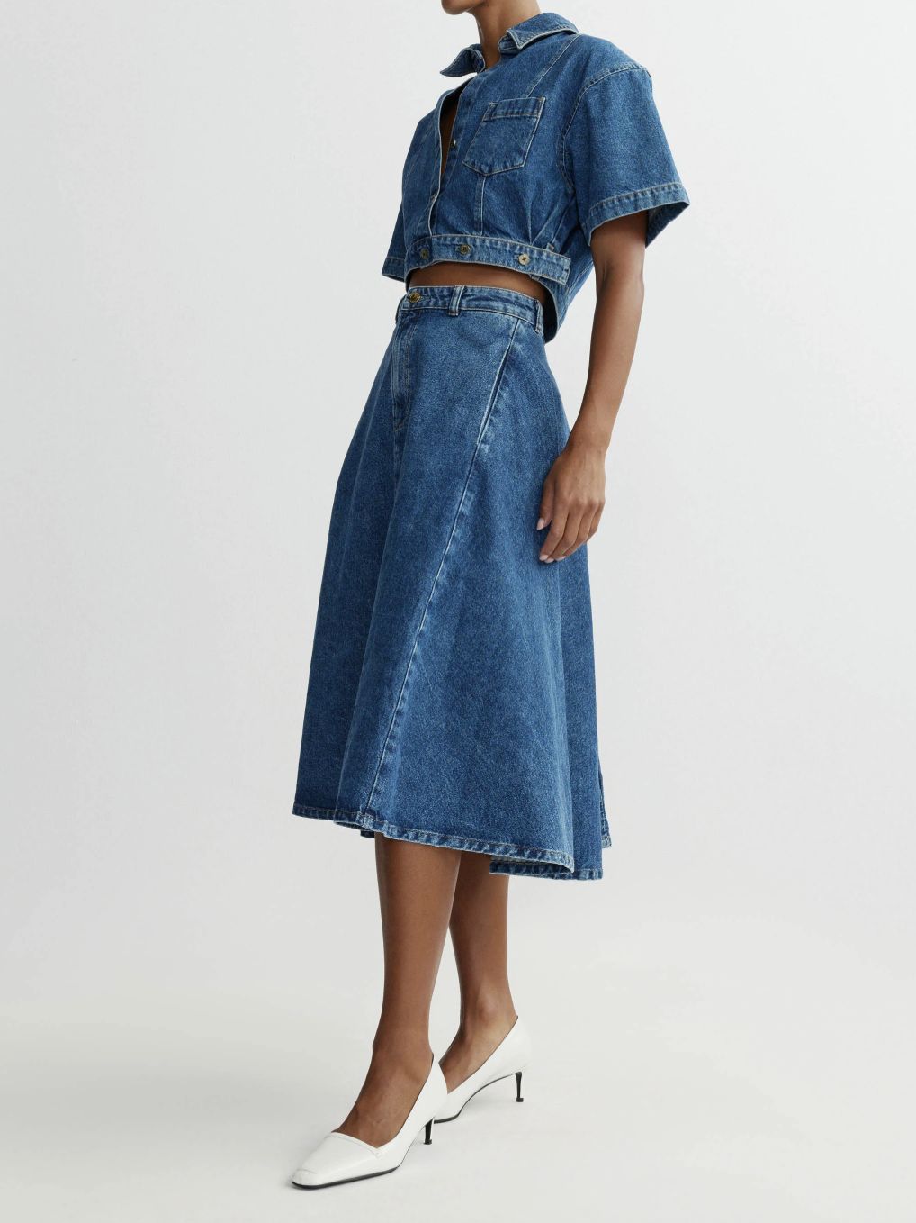 DL1961 Peonie Midi Skirt in North Beach