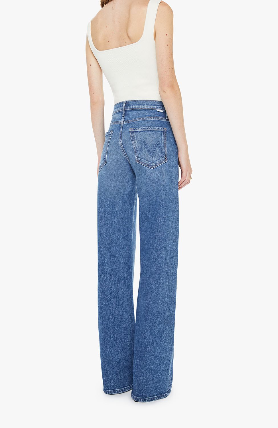 Mother The Mid Rise Lasso Heel Jean in Knick Knack Paddy Whack