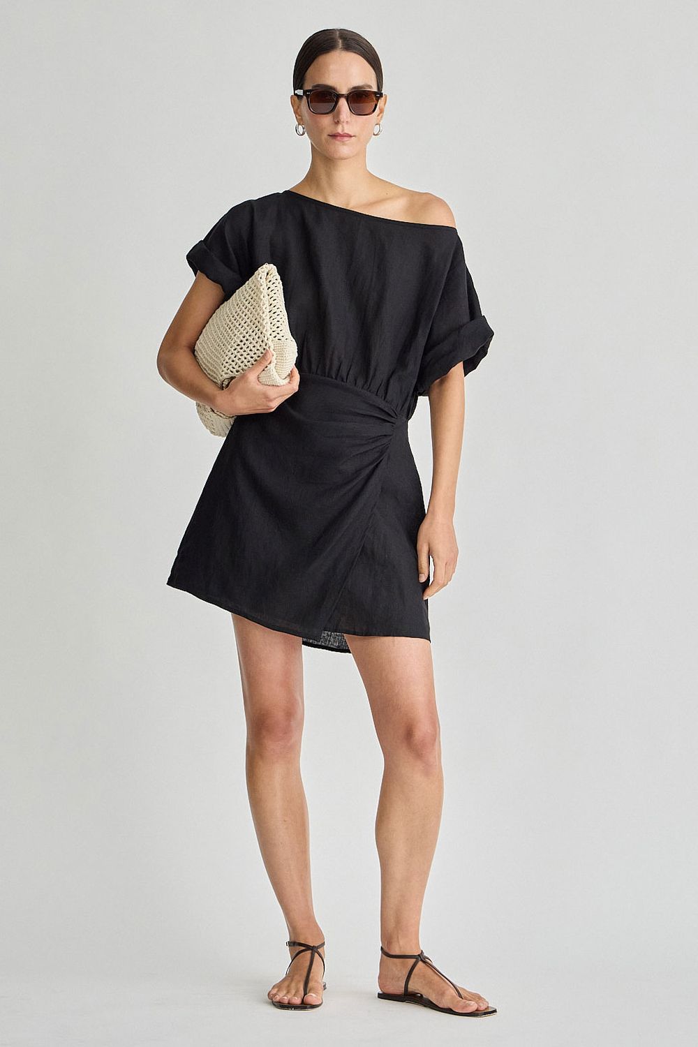 Apiece Apart Sigrun Mini Dress, Color: Black, Size: 0