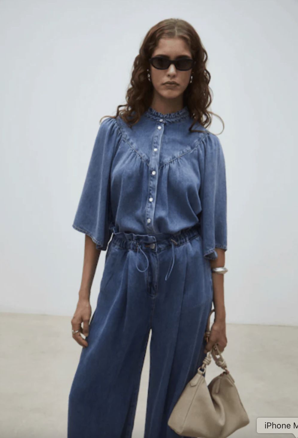 Suncoo Louise Denim Top
