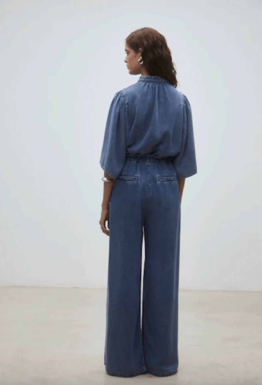 Suncoo Louise Denim Top