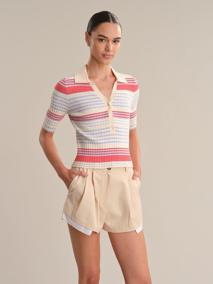525 America Giselle Stripe Polo