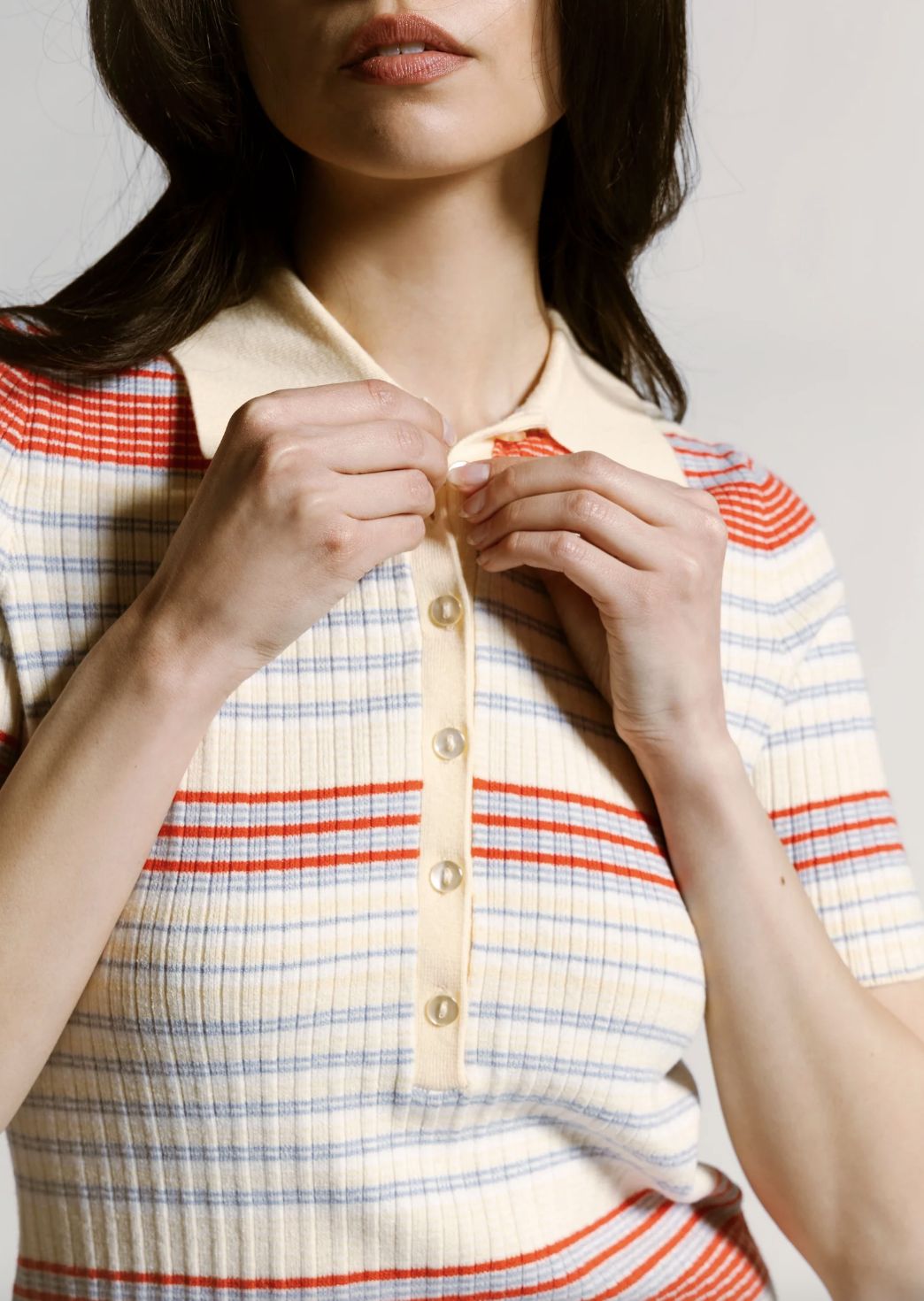 525 America Giselle Stripe Polo