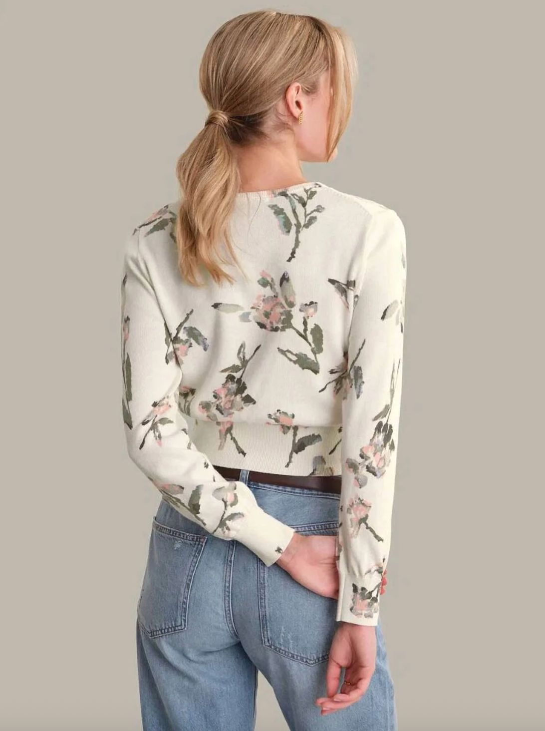 525 America Aster Floral Cardigan