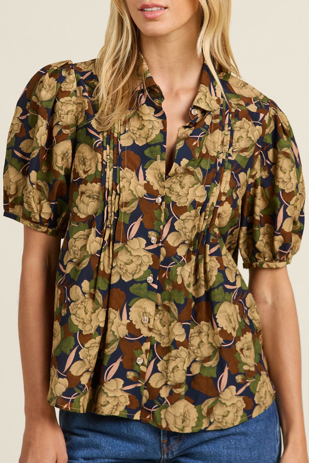 Trovata Nadine Blouse in Verbena Vail, Color: Verbena, Size: XS