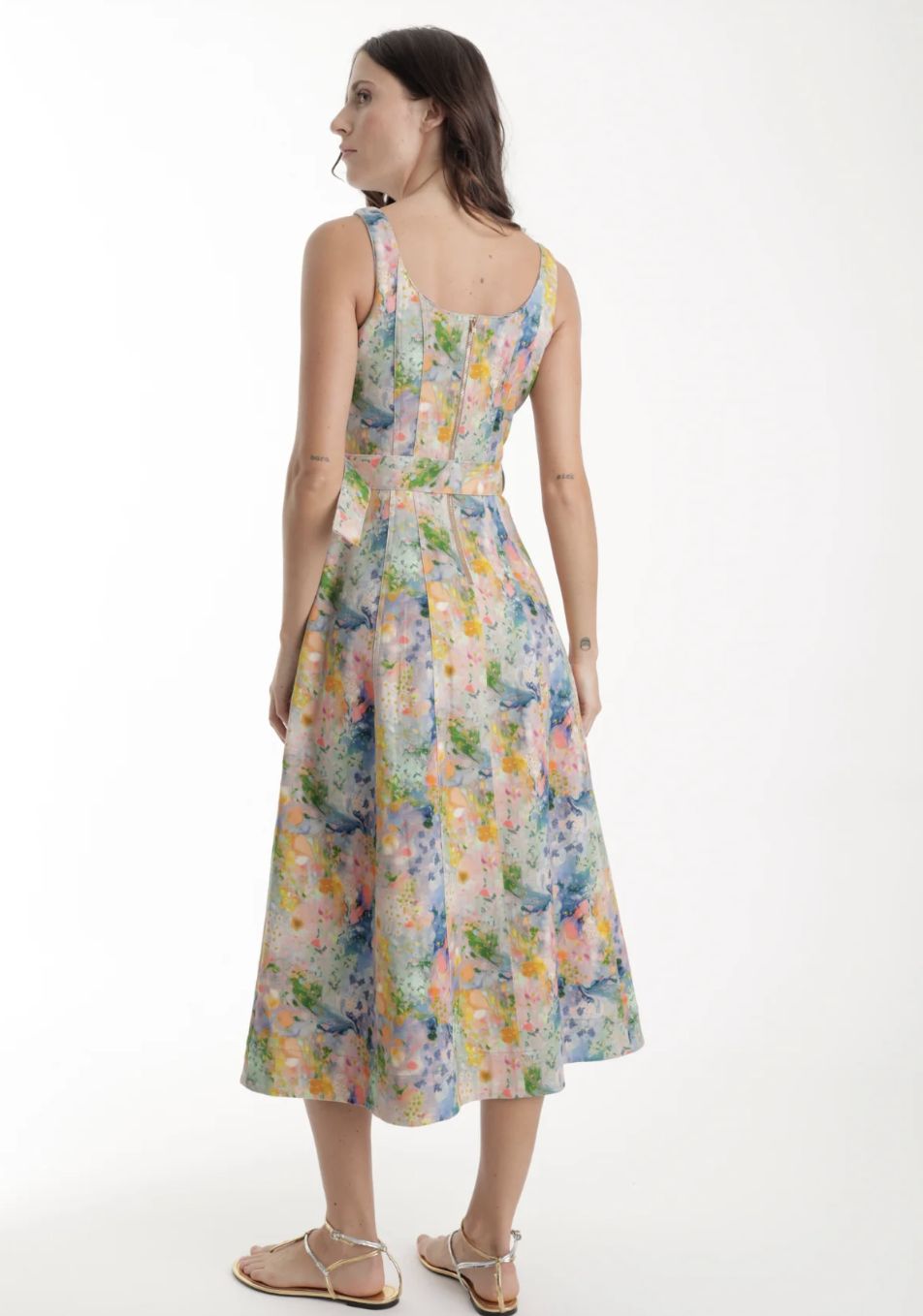 Karina Grimaldi Zyra Print Denim Dress