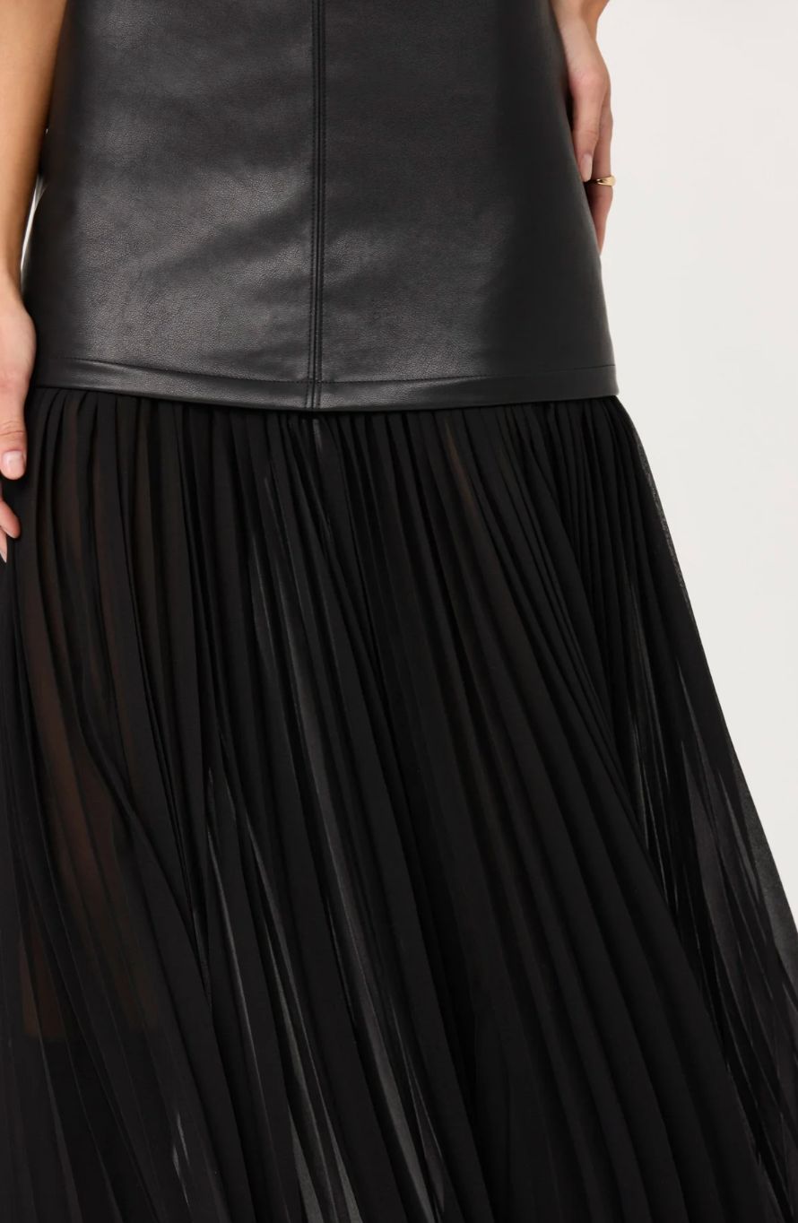 ASTR Lezith Faux Leather Maxi Dress
