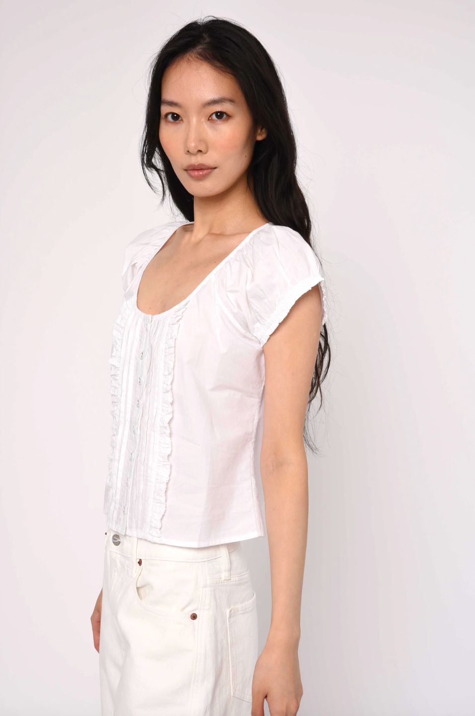 Love the Label Vanda Top in White