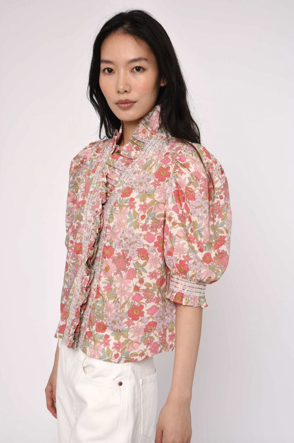 Love the Label Zuri Top in Clarabell Liberty Print