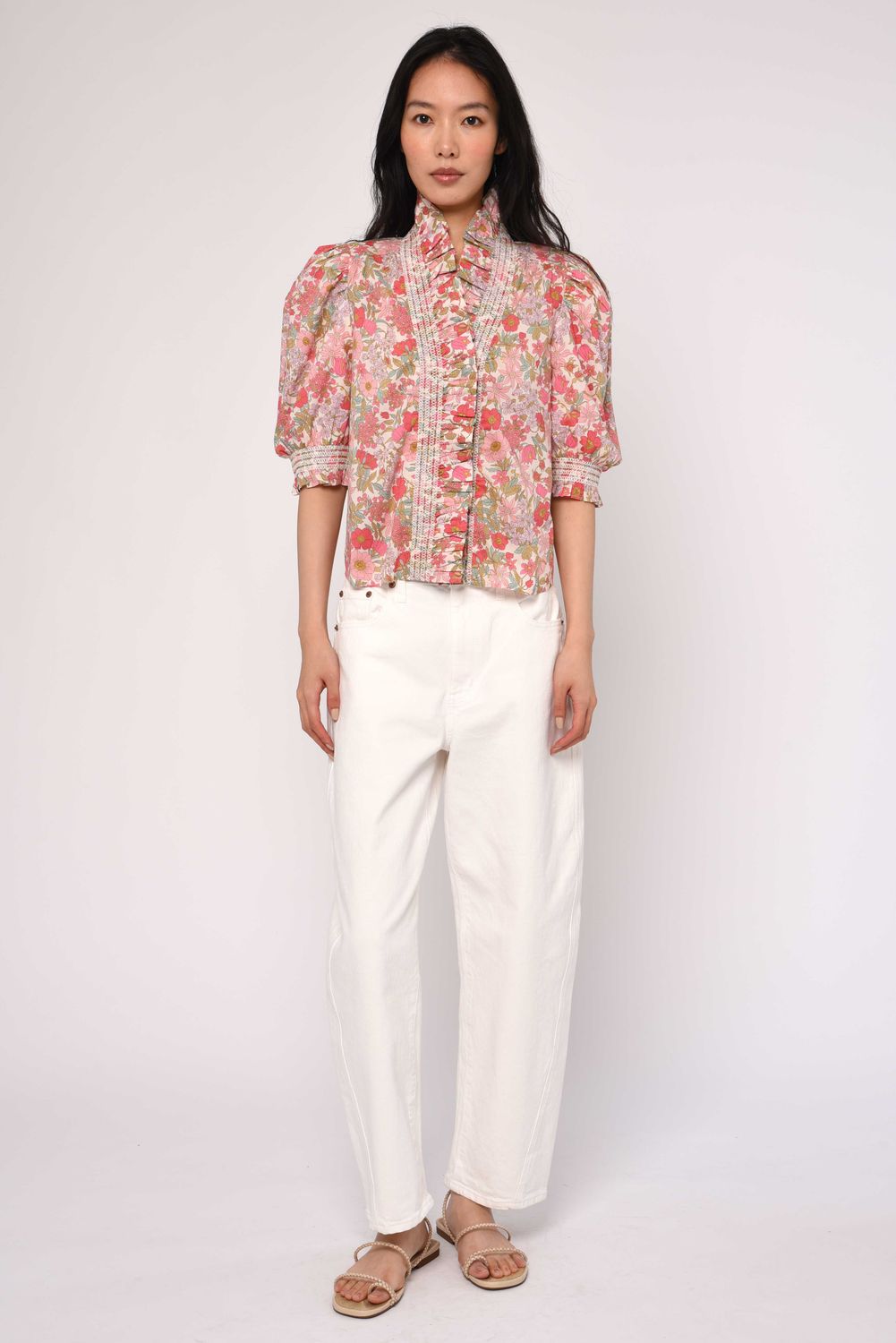 Love the Label Zuri Top in Clarabell Liberty Print, Color: Clarabell, Size: XS