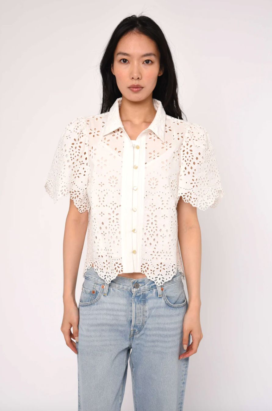 Love the Label Abigail Top in White