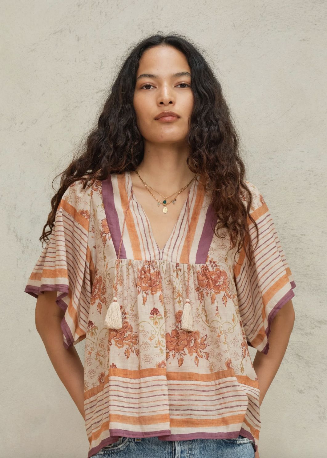 M.A.B.E. Aubrie Short Sleeve Top