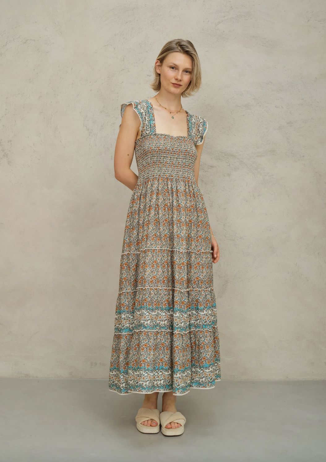M.A.B.E. Jaci Print Maxi Dress