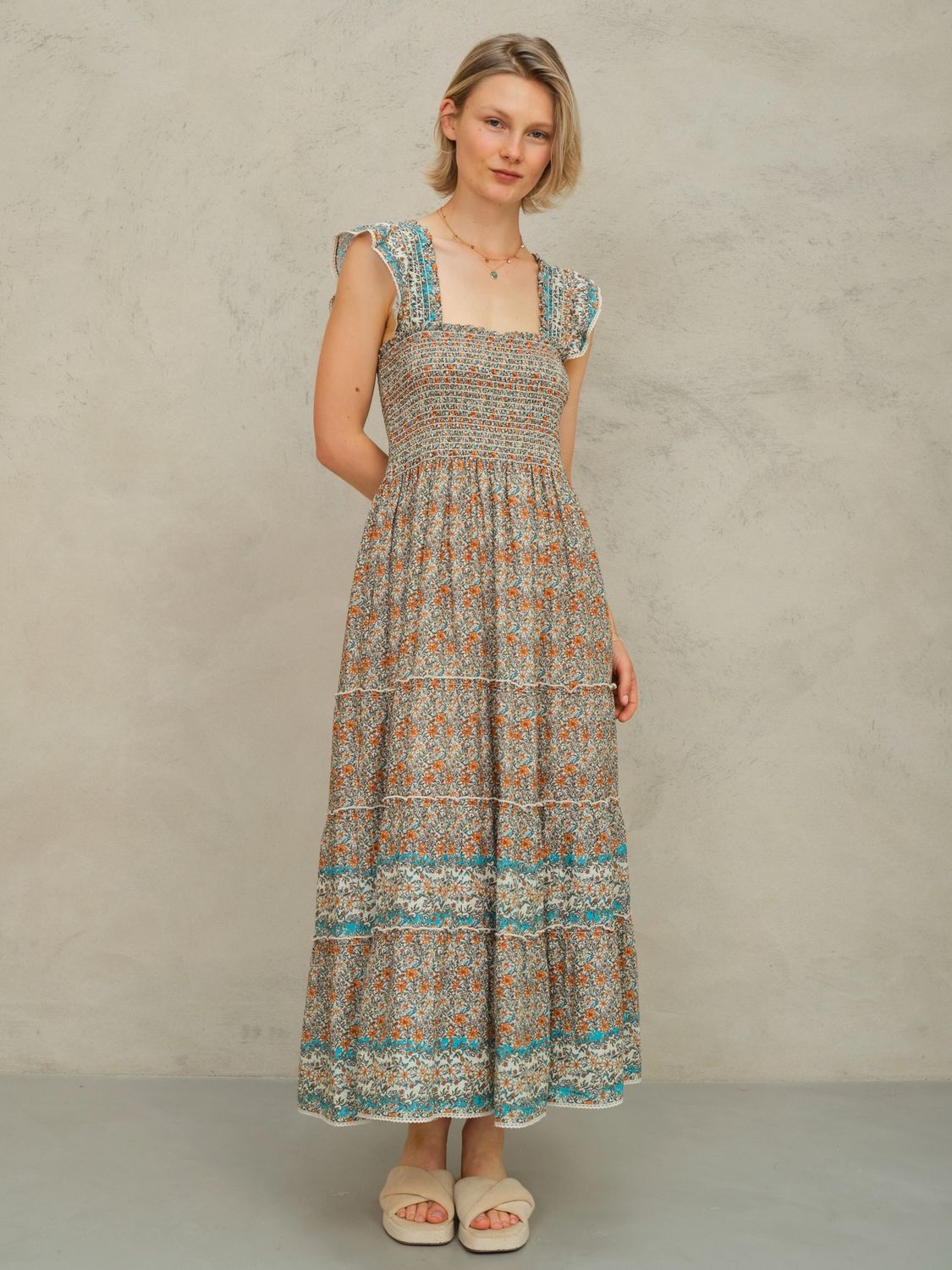 M.A.B.E. Jaci Print Maxi Dress, Color: Multi, Size: XS