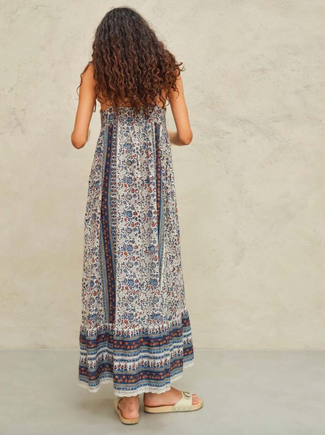 M.A.B.E. Cass Print Maxi Dress