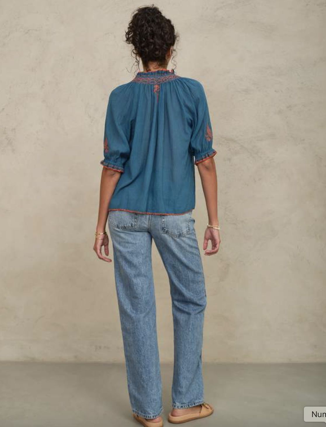 M.A.B.E. Talia Embroidered Top