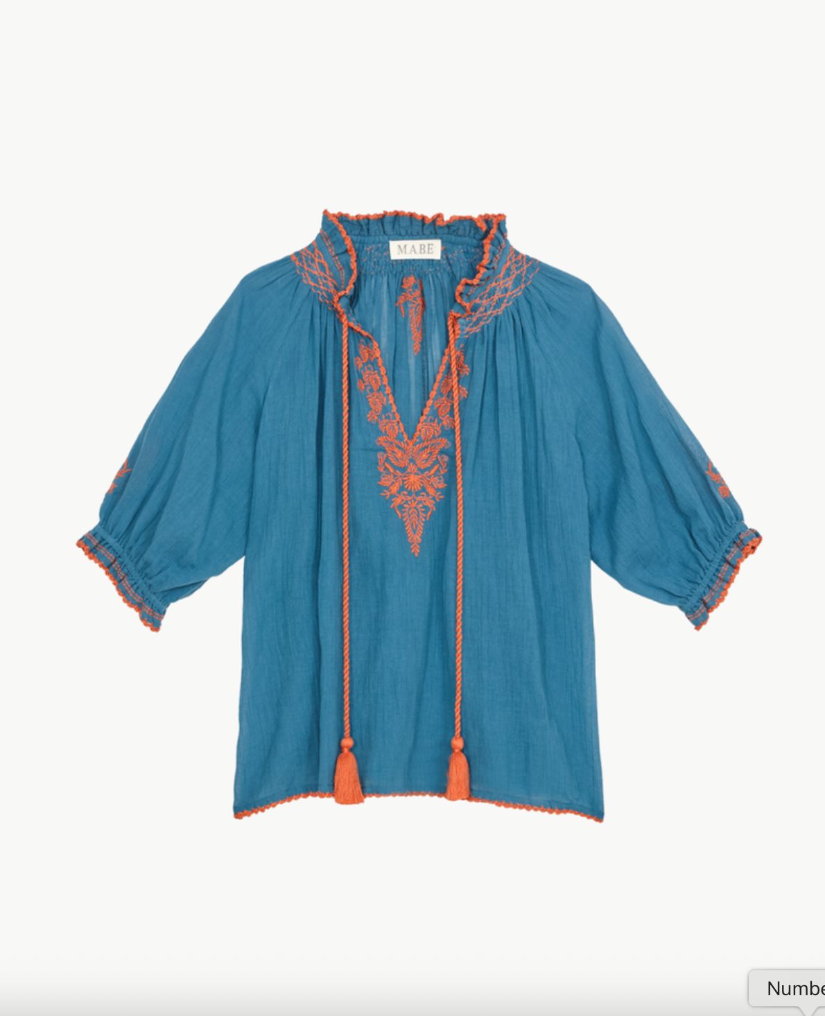 M.A.B.E. Talia Embroidered Top