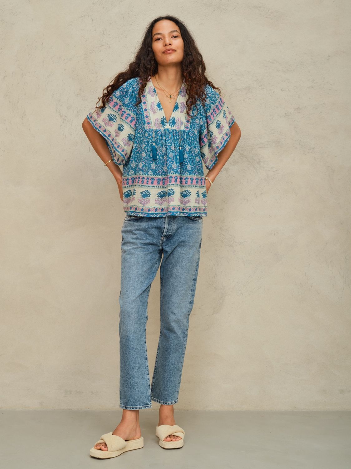 M.A.B.E. Myla Print Top, Color: Multi, Size: XS