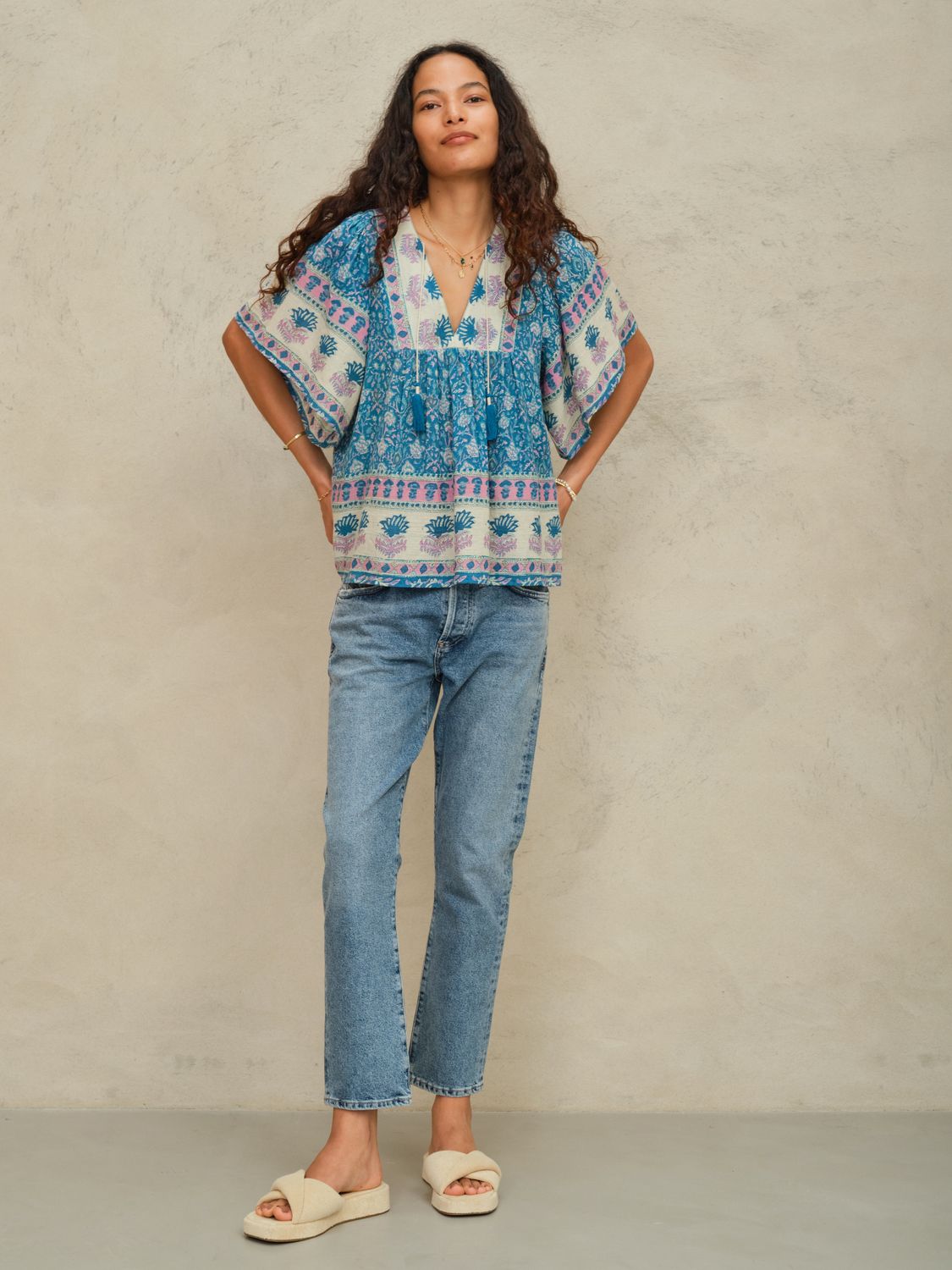 M.A.B.E. Myla Print Top, Color: Multi, Size: XS