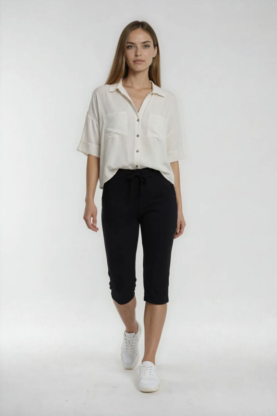 Marrakech Liberty Stretch Poplin Cropped Drawstring Pant