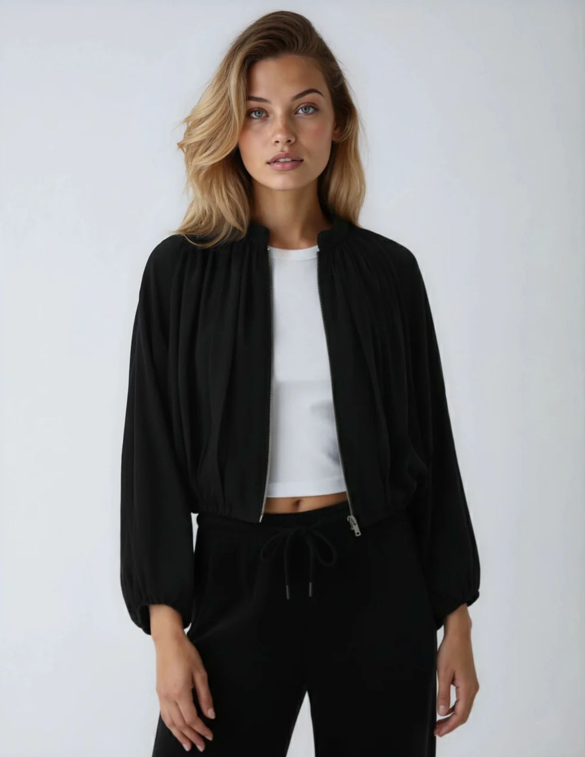 Marrakech Chrystie Draped Stretch Cupro Jacket
