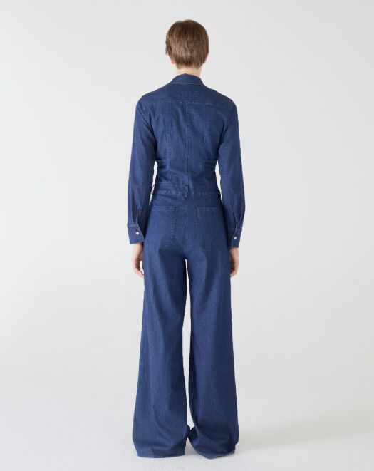 Shaft Tuta Graff Stretch Chambray Jumpsuit