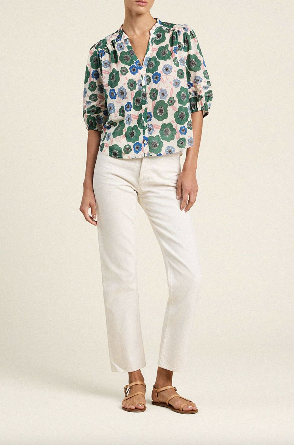 Trovata Loren Blouse in Greenhouse Bloom