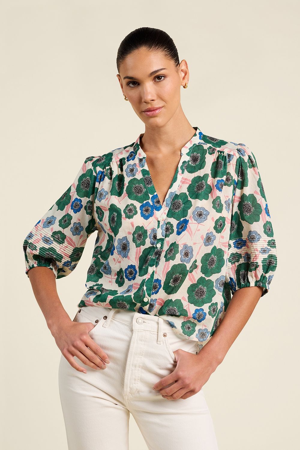 Trovata Loren Blouse in Greenhouse Bloom
