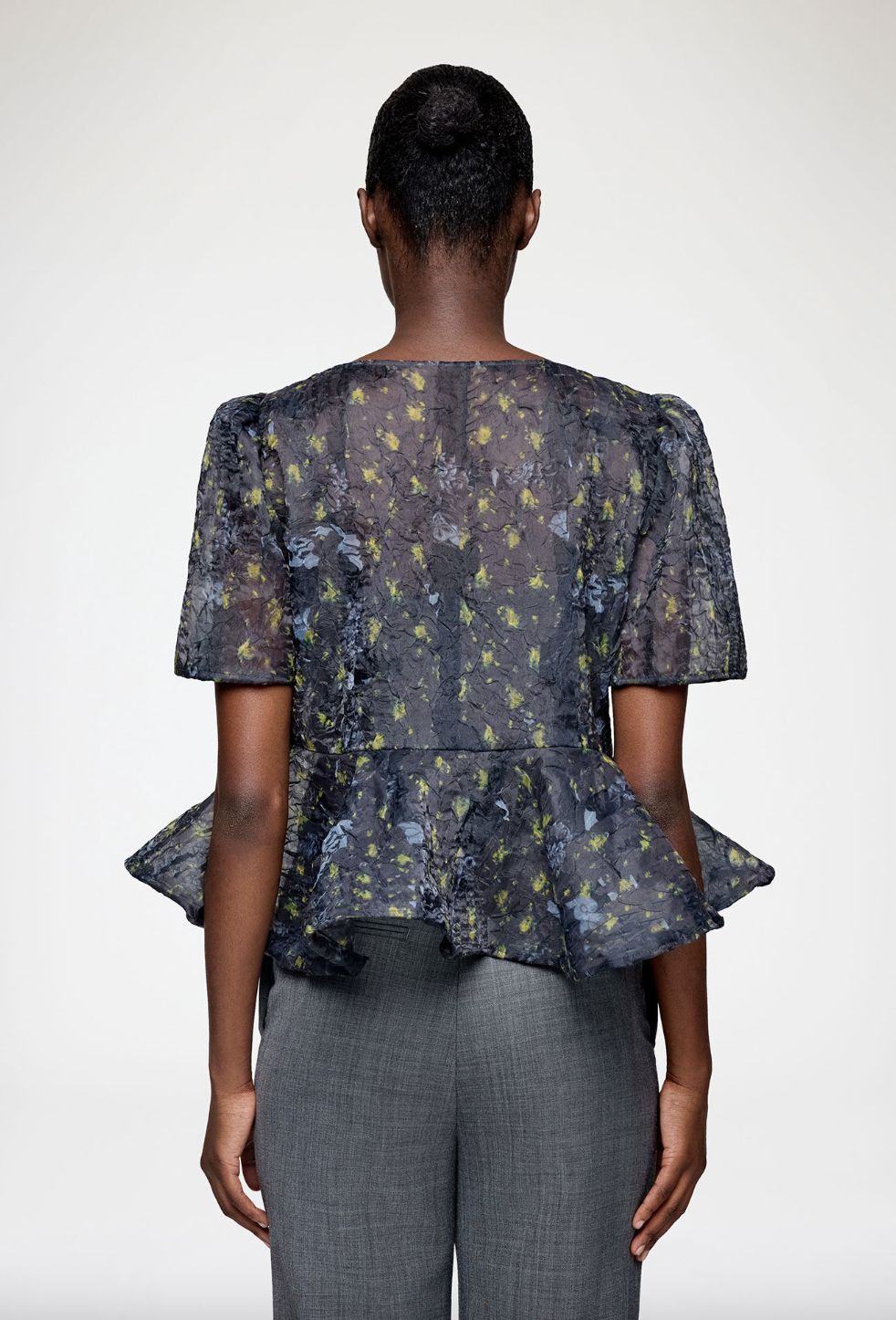 Ganni Shibori Organza Peplum