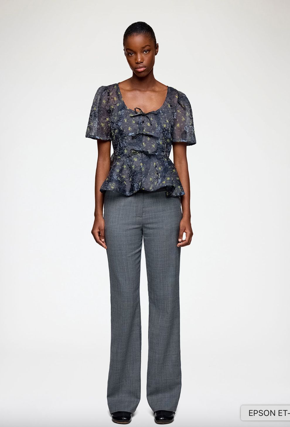 Ganni Shibori Organza Peplum