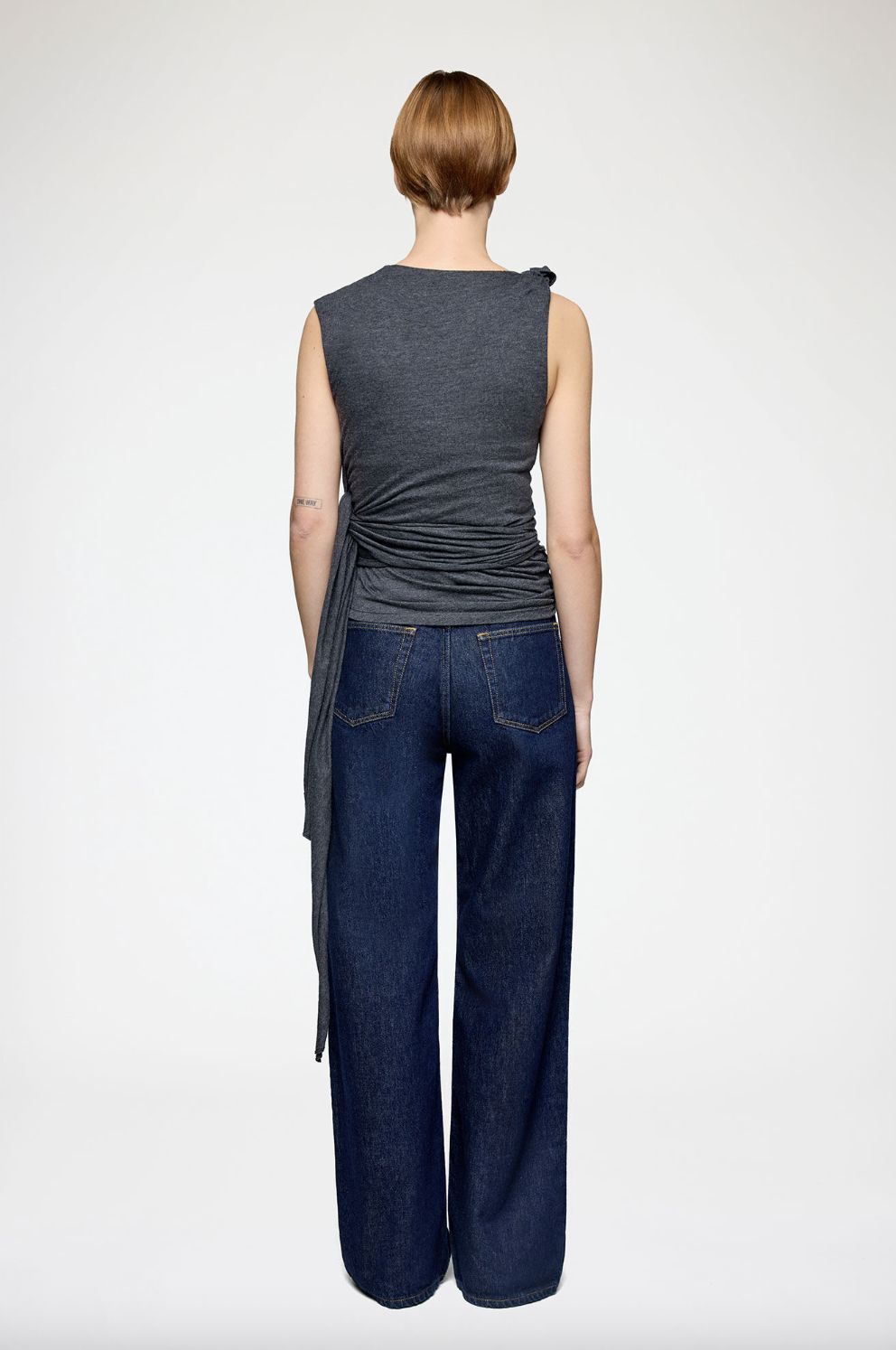 Ganni Modal Jersey Draped Knot