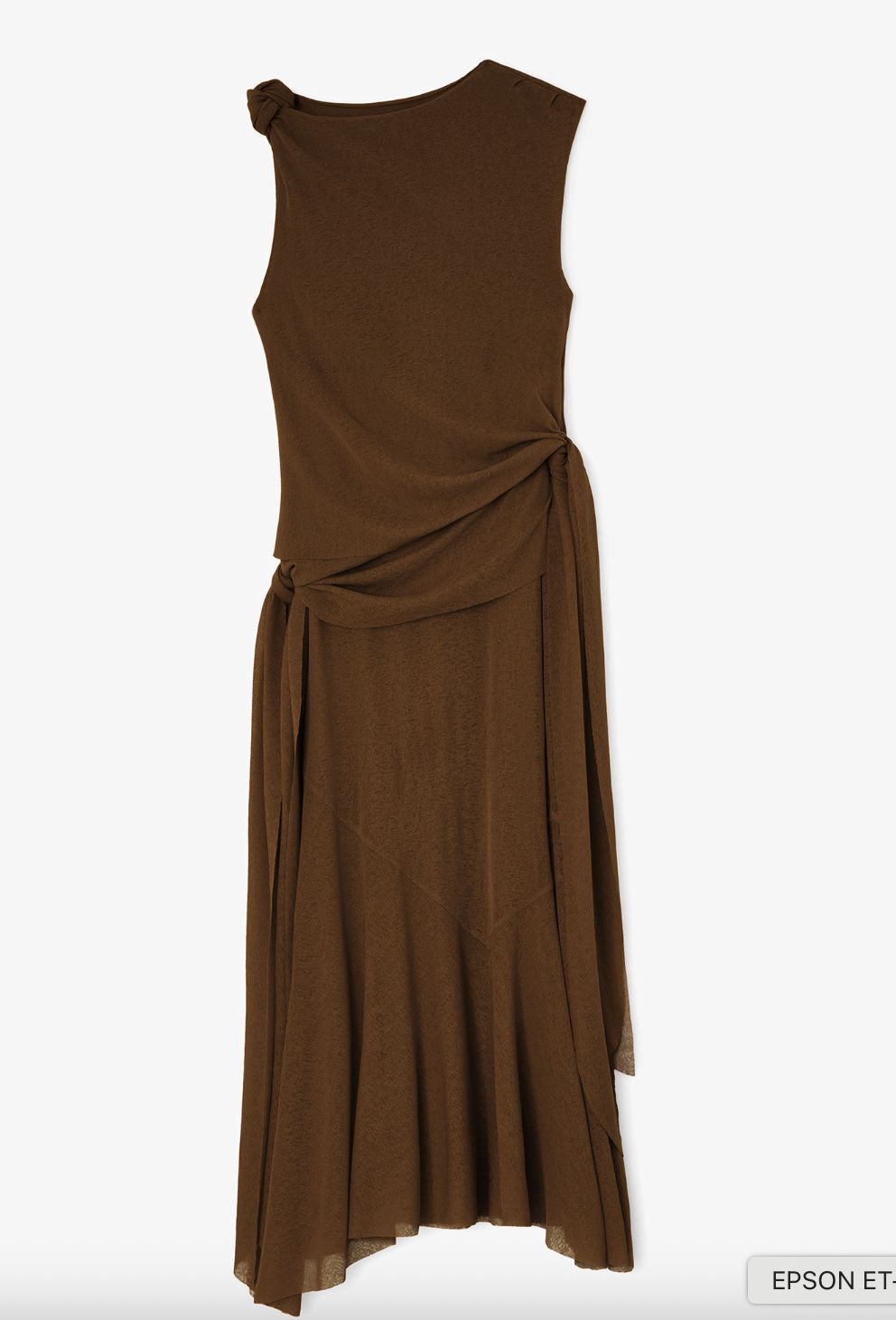 Ganni Mari Mesh Drop Knot Dress
