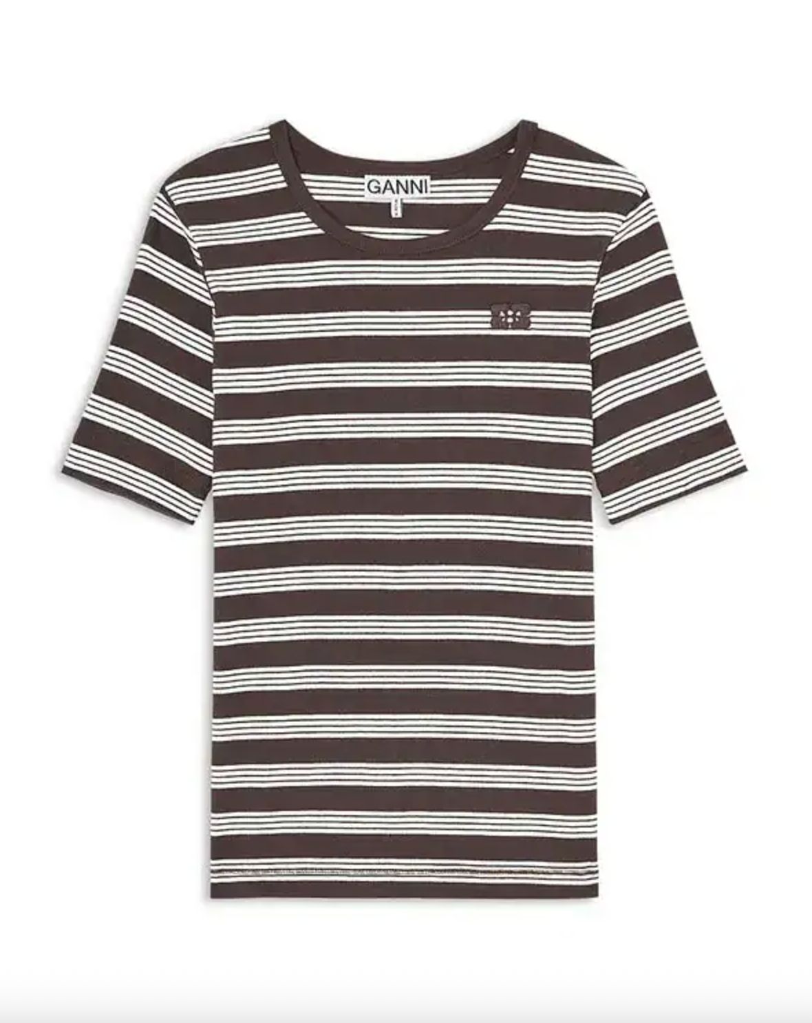 Ganni Soft Cotton Striped Tee