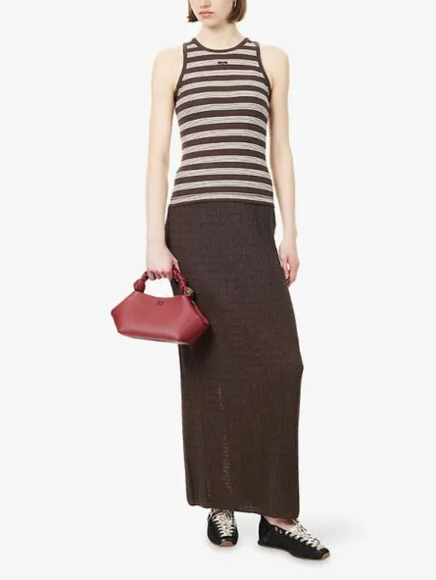 Ganni Soft Cotton Rib Tank Stripe