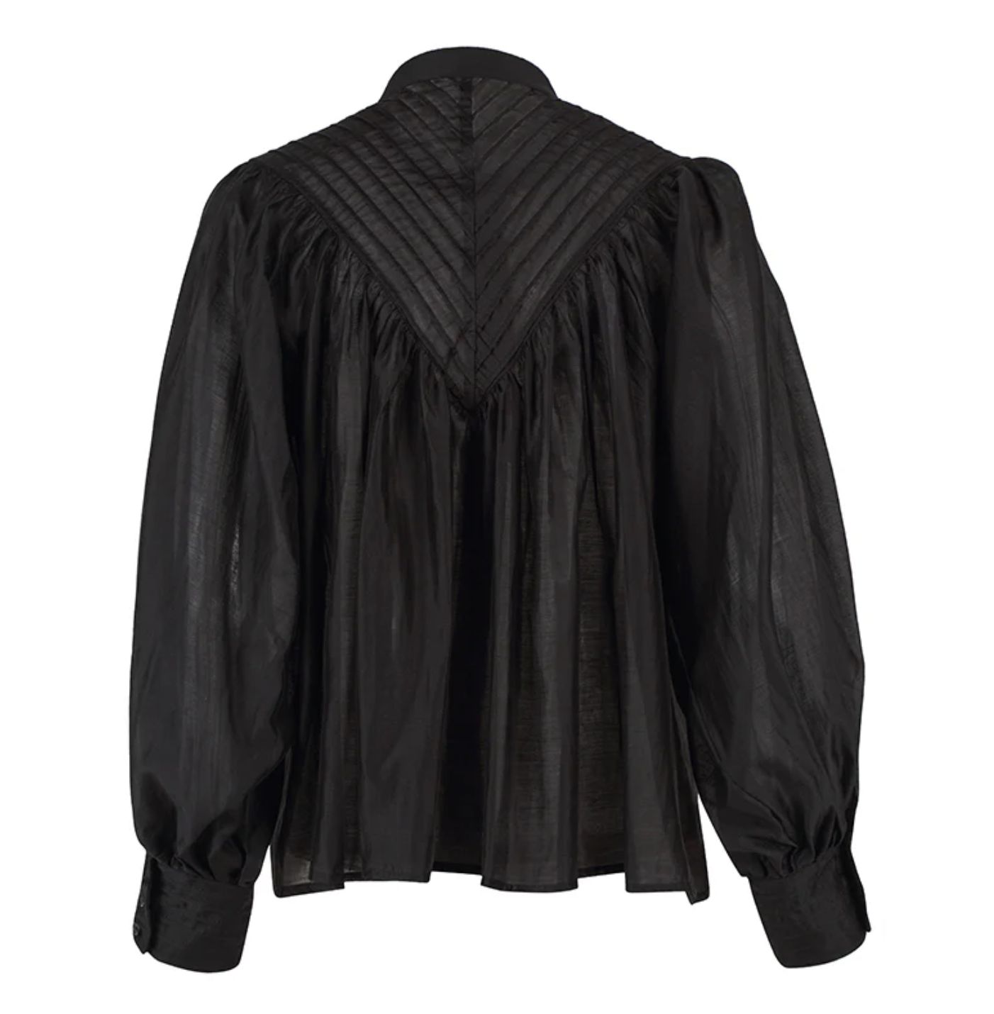 The Shirt Shiv Ruffled Blouse in Black