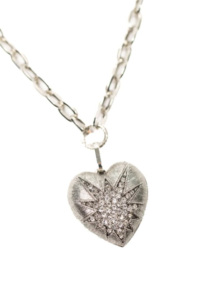Elizabeth Cole Heart of Tefiti Necklace in Silver