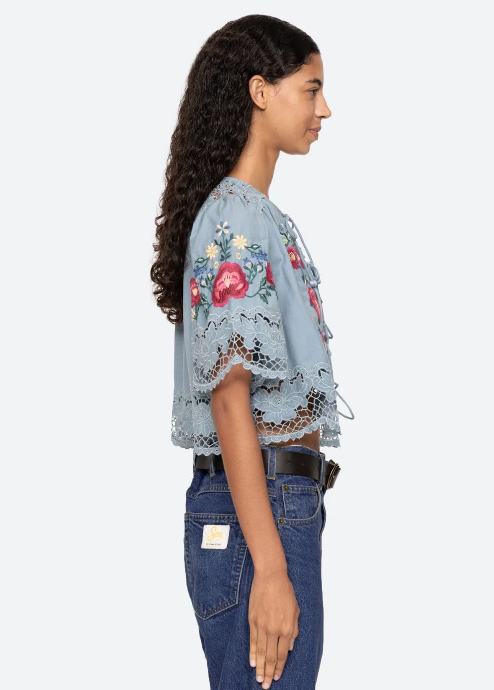 Sea-NY Rosaline Short Sleeve Top