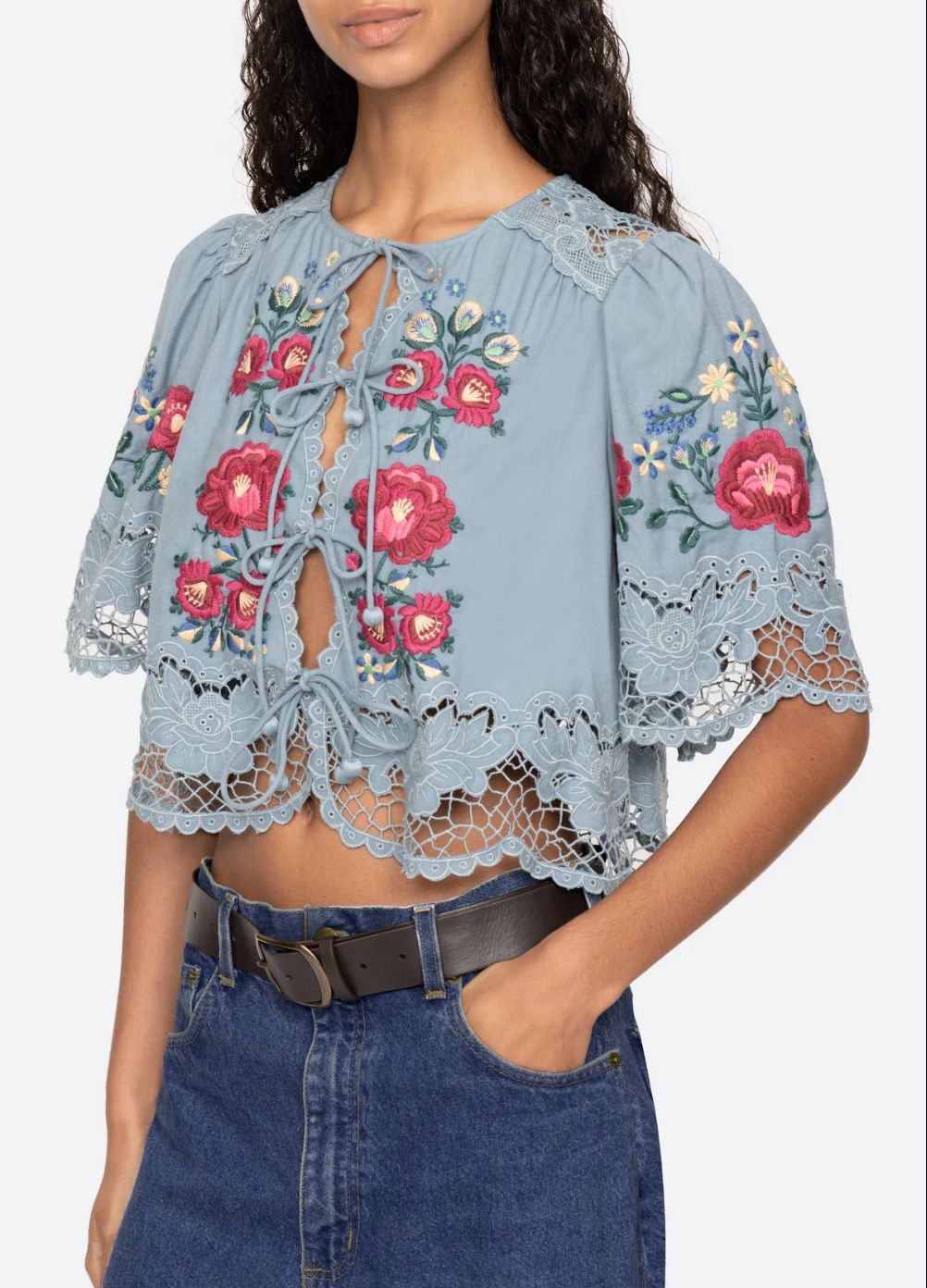Sea-NY Rosaline Short Sleeve Top