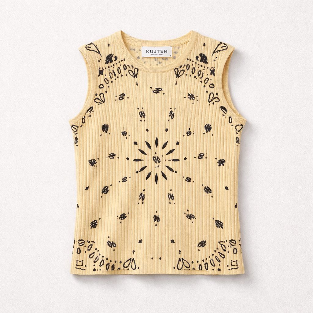 Kujten Ribbi Sleeveless Sweater, Color: Anise, Size: T3