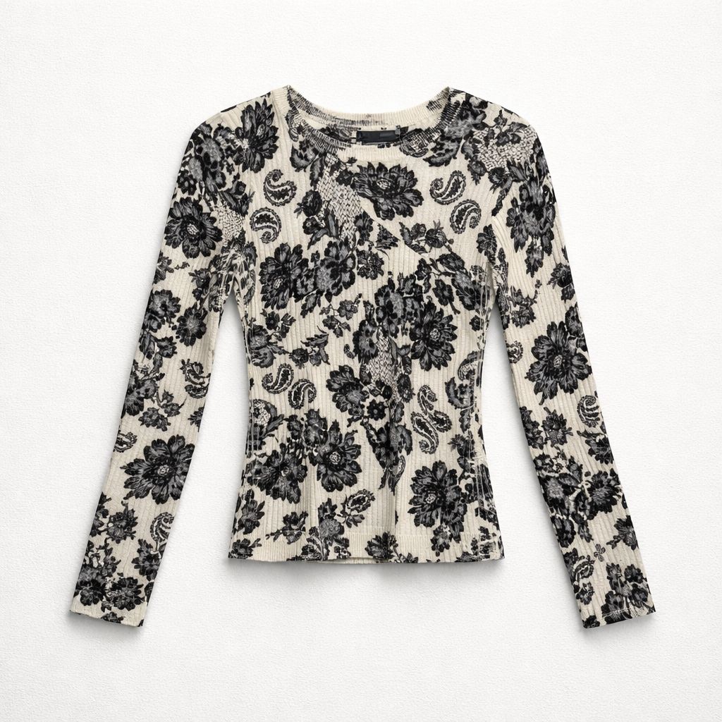 Kujten Bibi Crop Lace Sweater