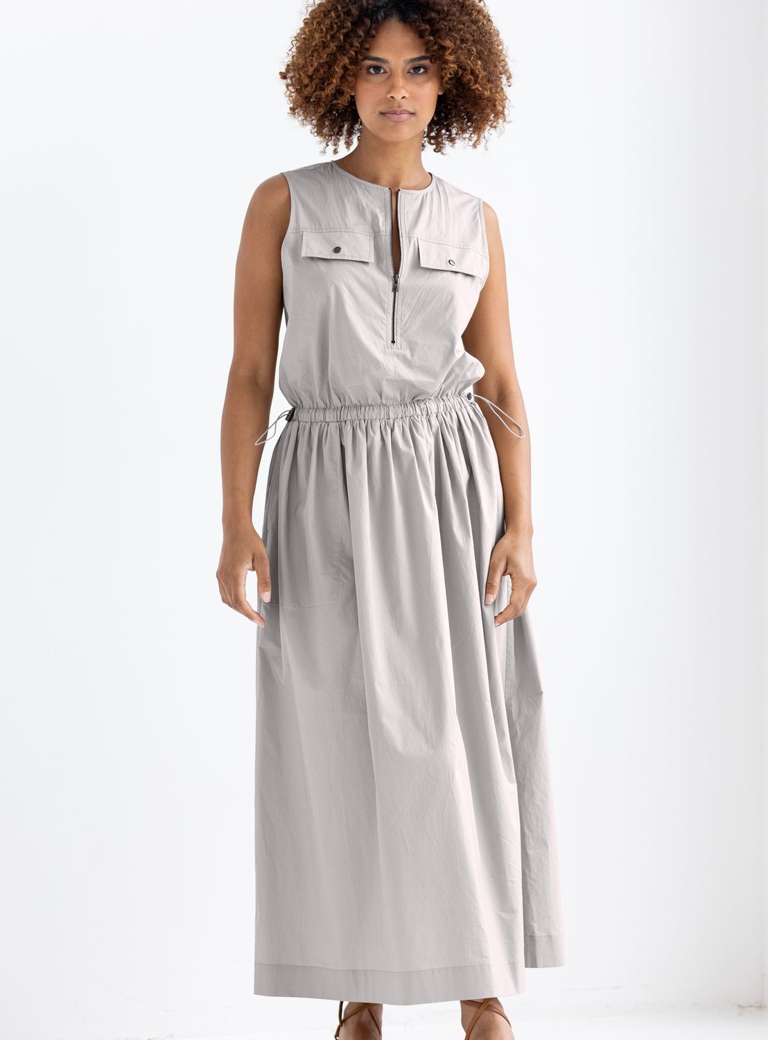 Go Silk Cargo Hold Dress, Color: Sand, Size: XS