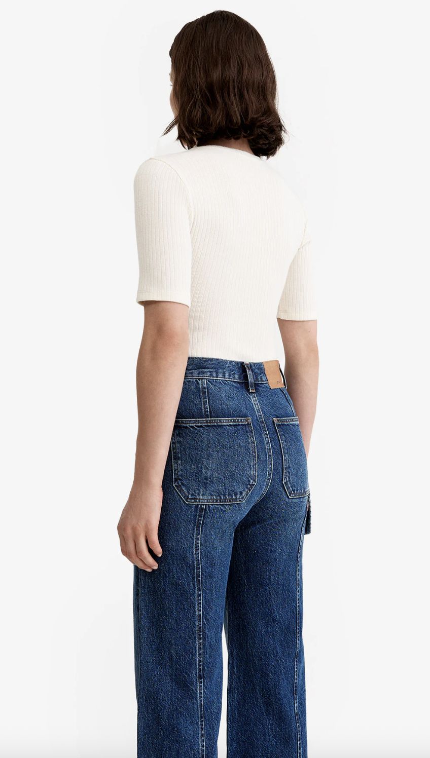 Smythe Elbow Sleeve Ribbed Knit Crew