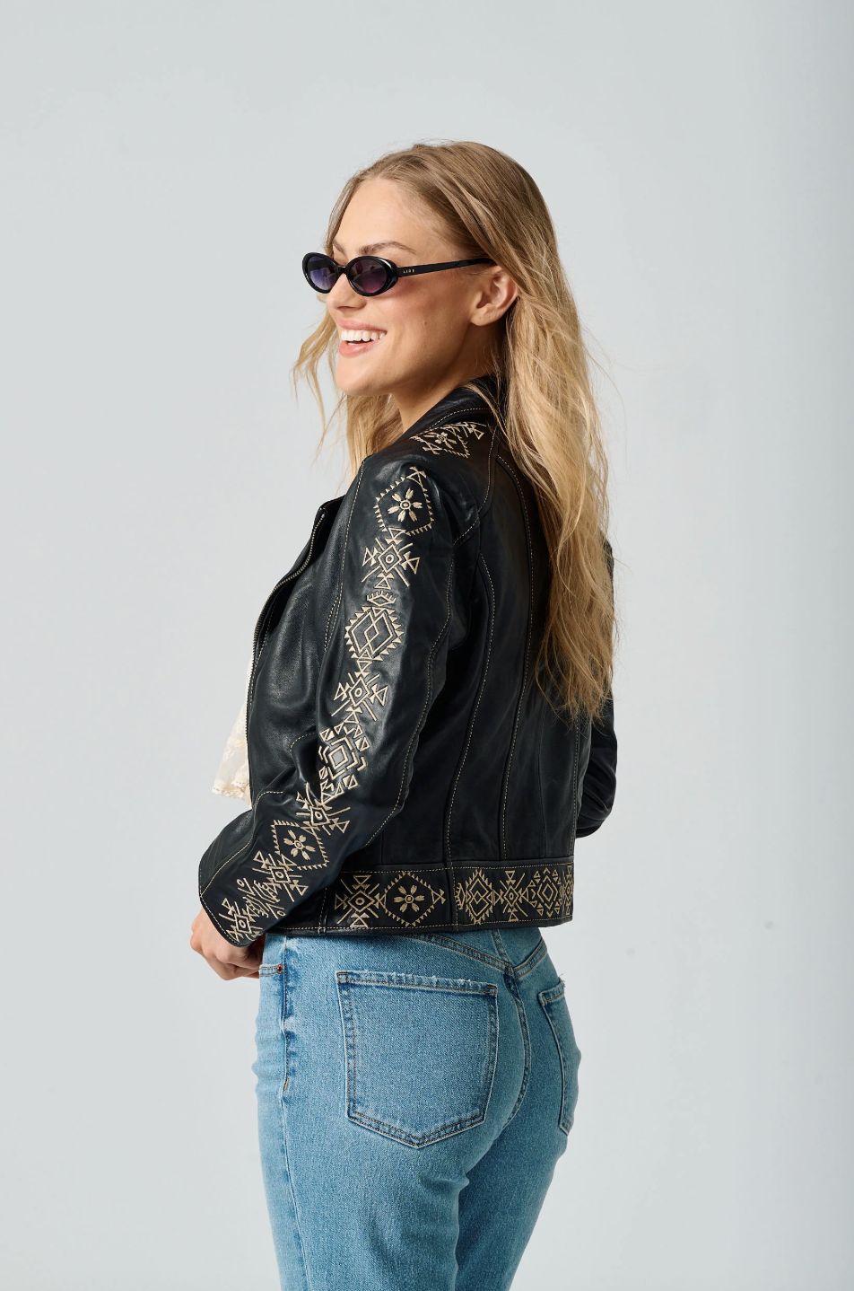 Mauritius Cora Black Leather Jacket