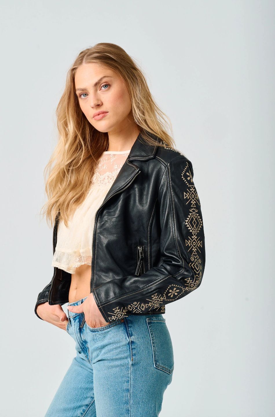 Mauritius Cora Black Leather Jacket
