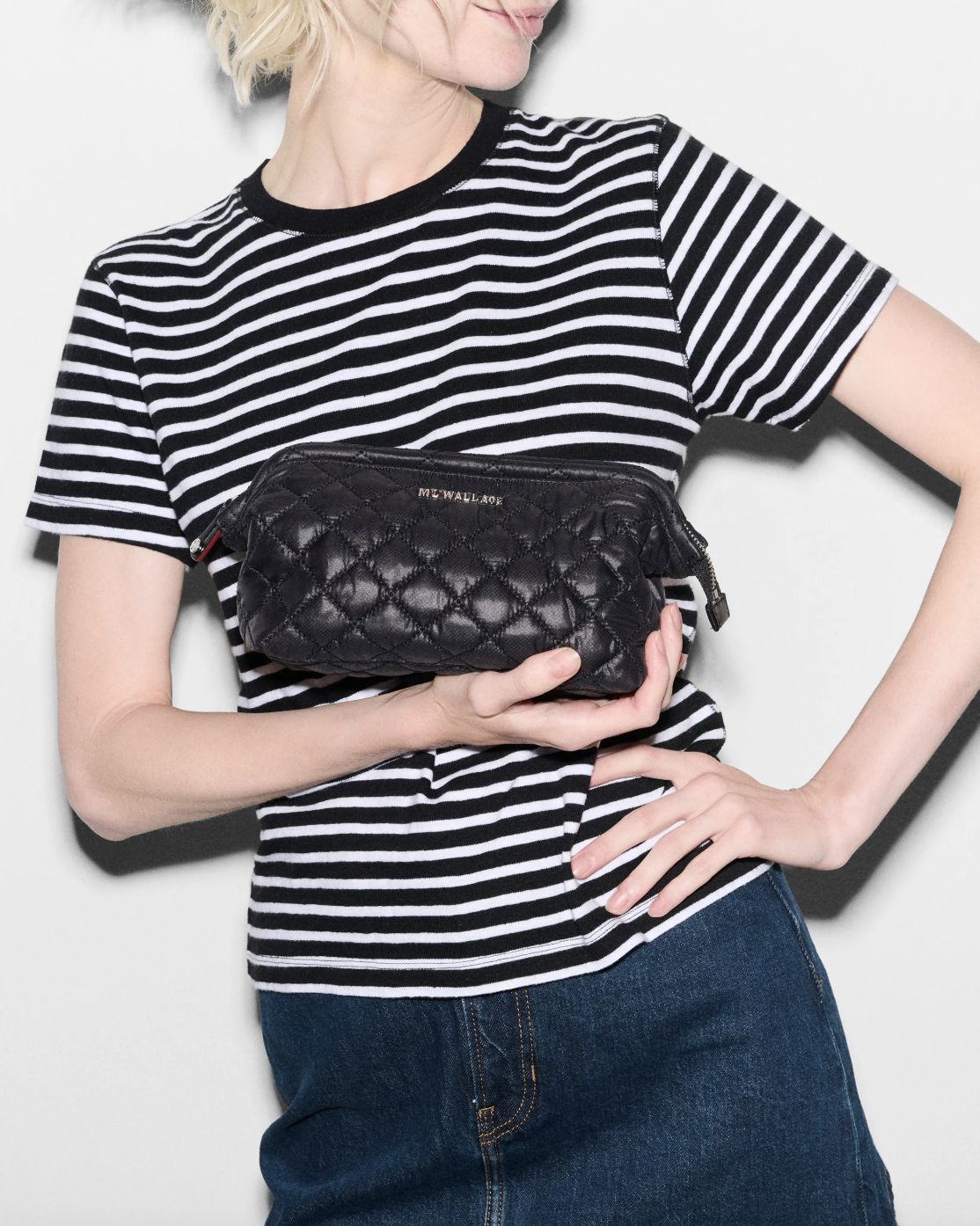 MZ Wallace Crosby Frame Cosmetic Case in Black